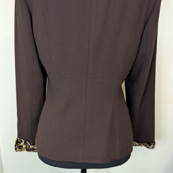 VTG Laura Madrigano Leopard Blazer 90s The Nanny Power Suit Mobwife Eclectic 6 - Picture 7 of 8